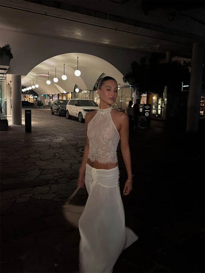 Aria Lace Halter Top