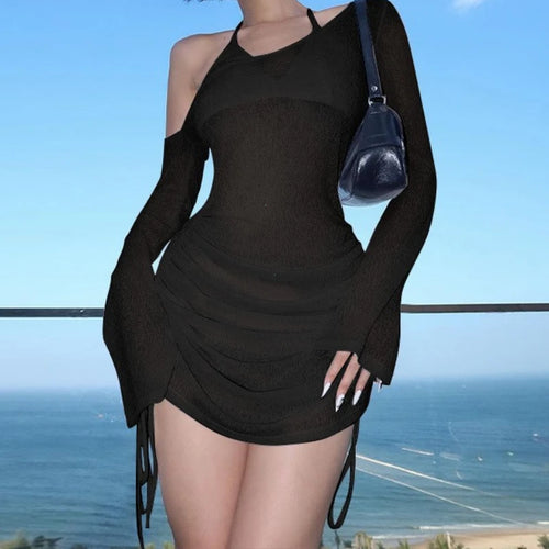 Malia Asymmetrical Mesh Dress