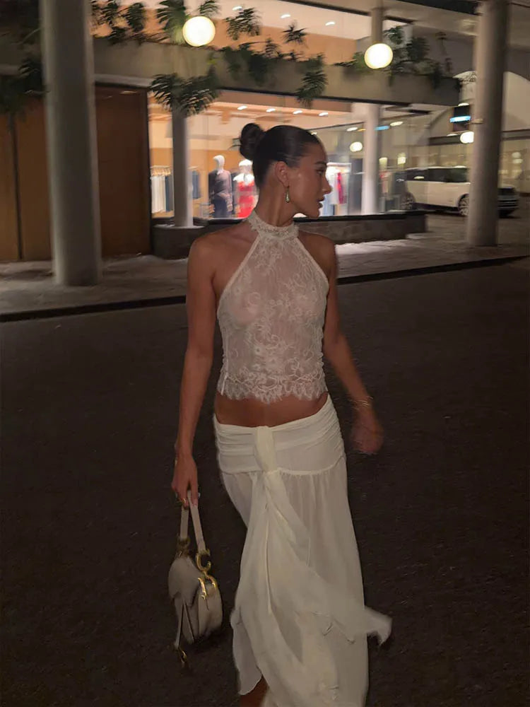 Aria Lace Halter Top
